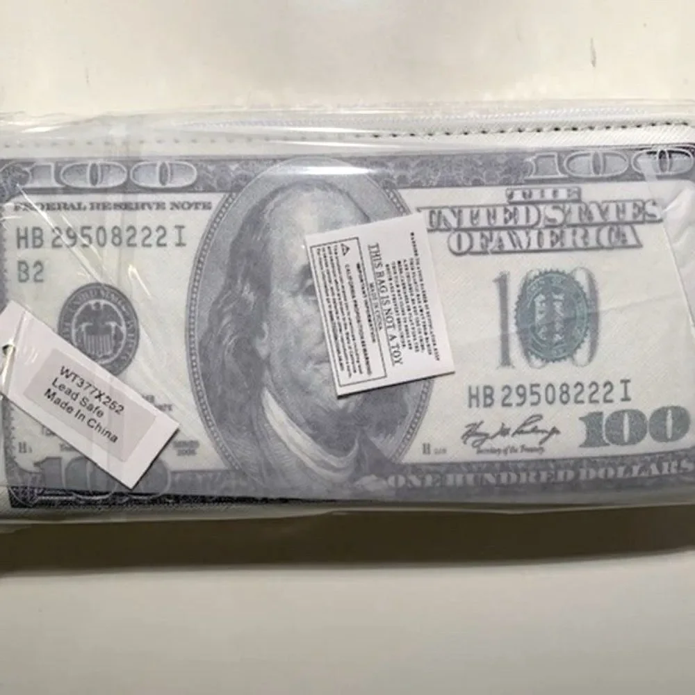 One Hundred Dollar Bill Wallet- Puffy Style- $100- Gift Idea